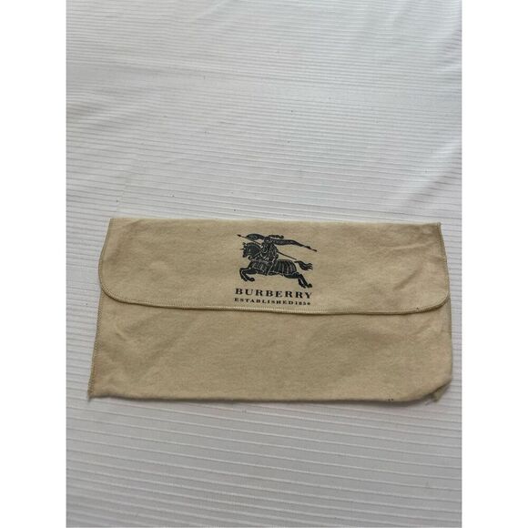 BURBERRY Authentic Dust Cover Bag Storage Fold Over Pouch Glasses Logo - Picture 1 of 5